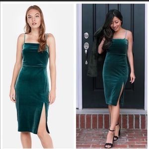 Express velvet midi dress